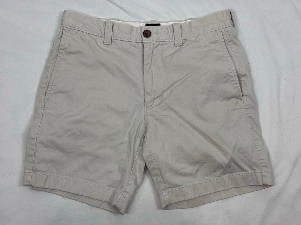 J.Crew Men's 7" Flex Chino Shorts Stone Khaki Beige Size 29 L0923